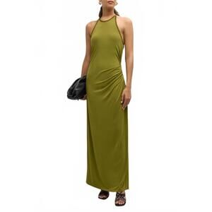 NEW PINKFILOSOFY manilla maxi dress in olive green